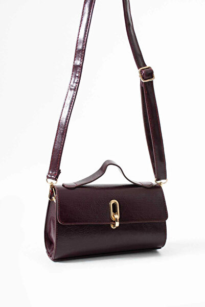 Glemix Geantă de mână și de umăr pentru femei Bagora Burgundy Skin Design cu ...