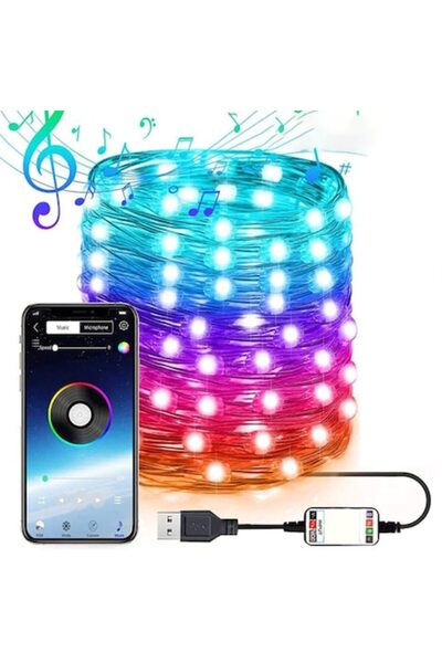OEM Instalație luminoasă RGB de Crăciun cu control Bluetooth prin aplicație, ...