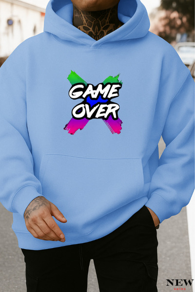 New Shine سويت شيرت بطبعة Game Over