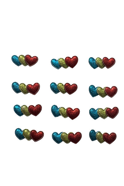 kalben accessories 3-Piece Leather Heart Accessory 12 Pieces