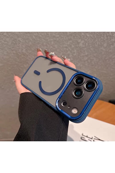 m.tk moveteck iPhone 17 Pro Kılıf Metal Lens Çerceveli Arkası Şeffaf Pc Magsa...