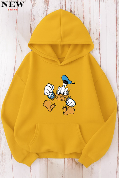 New Shine Суитшърт с принт на патица