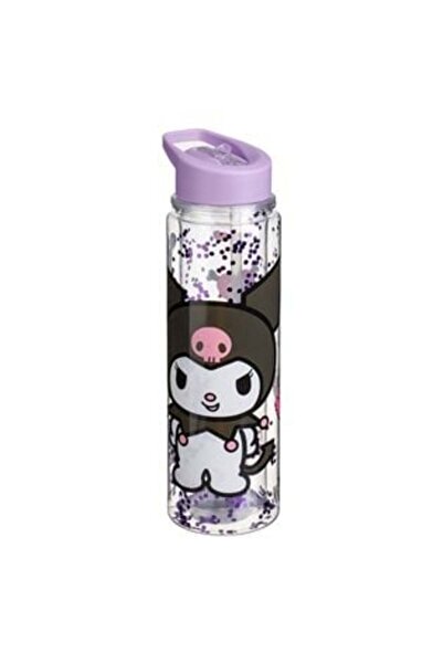 OEM Sticla Apa Flip Top Transparenta cu Perete Dublu Capac Lila Model Kuromi ...