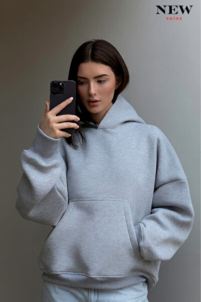 New Shine سويت شيرت بقلنسوة للجنسين