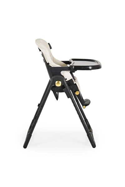 Cangaroo Scaun înalt pentru copii Tiramisu 2 în 1 bej, convertibil în scaun clasic, spătar reglabil