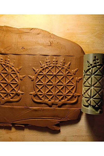 Enbceramic 10 CM Güneş kursu SERAMİK-POLİMER KİL- KURABİYE KALIBI DESEN OKLAV...