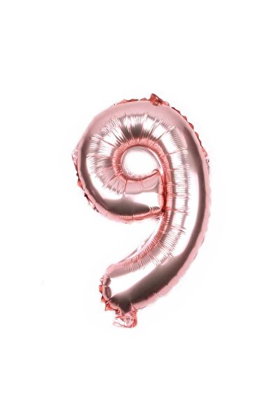 Baloane Vesele Balloon Cifra 9 Rose Gold 100 cm CFR1-9