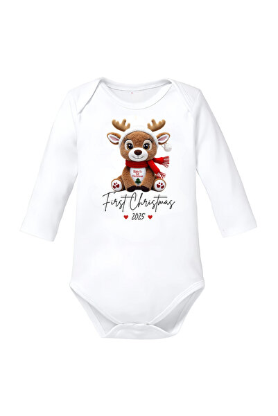 OEM Body bebelusi alb Primul Craciun 2025 decor festiv marimea 68