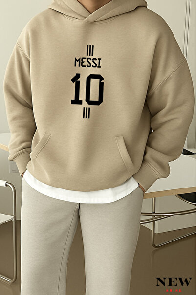 New Shine سويت شيرت بطبعة ميسي