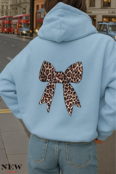 New Shine سويت شيرت مطبوع بشريط الفهد