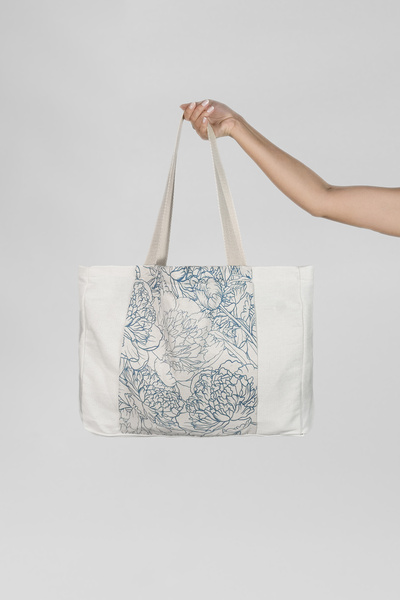 The Lycos ''Yoga Flowers'' ''Canvas Tote Omuz ve Pilates Çantası''