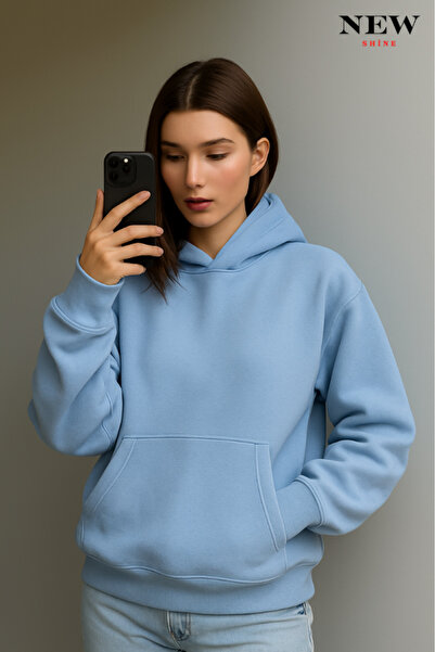 New Shine سويت شيرت بقلنسوة للجنسين