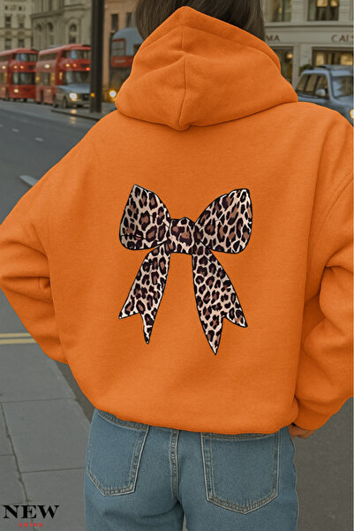 New Shine سويت شيرت مطبوع بشريط الفهد