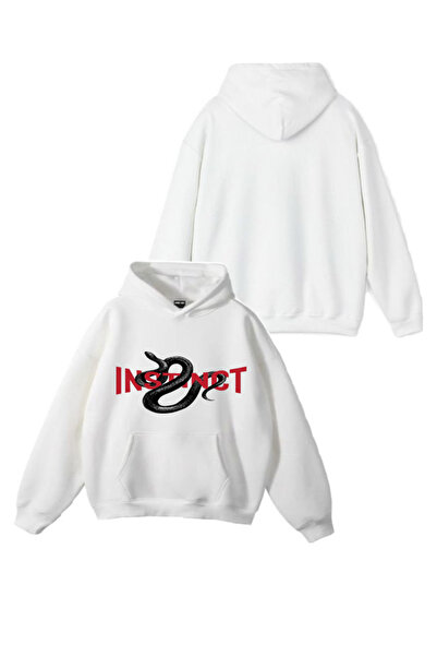 Sebesta Fashion New Season Snakee Printed 3 Yarn Cotton Hooded Sweatshirt