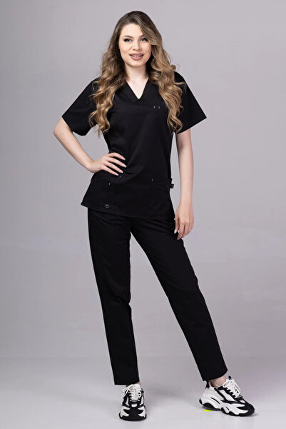 OEM ΝΕΑ COOL premium γυναικεία ιατρική στολή, μαύρη