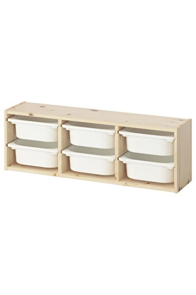 hobiurun Çocuk duvar rafı, çam-beyaz, 93x21x30 cm