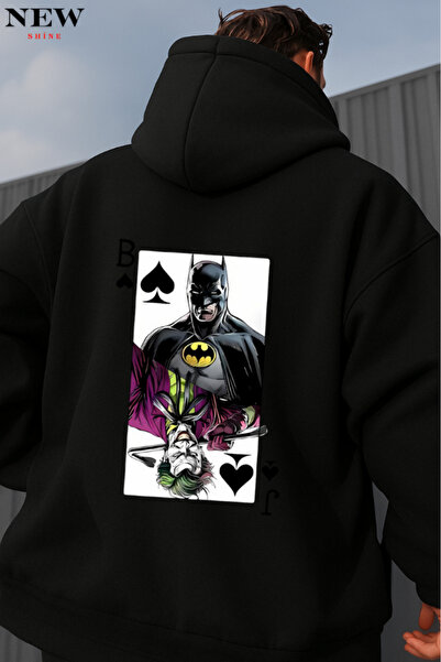 New Shine Batman Baskılı Dukserica