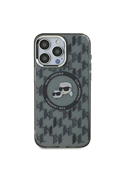 Karl Lagerfeld iPhone 15 Case Elite Content P2401 - Monogram Karl & Choupette (Polyurethane)