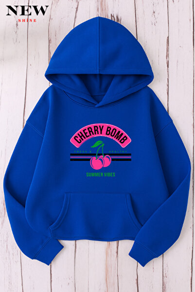 New Shine سويت شيرت مطبوع عليه Cherry Bomb