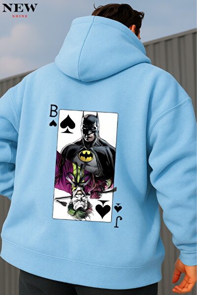 New Shine Batman Baskılı Dukserica