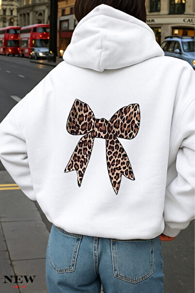 New Shine سويت شيرت مطبوع بشريط الفهد