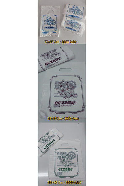 Onbir Tedarik 9000 Adet - El Geçme Eczane Poşeti Karma2