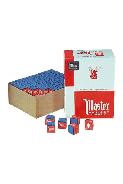 YALLA HomeGym Master Billiard Pool Cue Chalk, Blue Cubes Tournament Quality Chalk 144 Pcs
