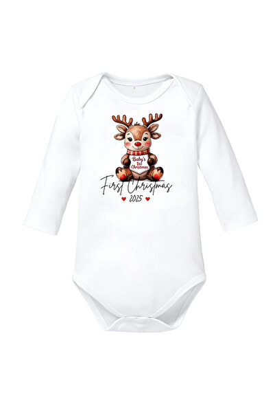 OEM Body bebelusi Primul Craciun 2025 alb suvenir marimea 68