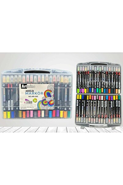 Modellino 12/24/36 Colors Optional Dual Tip Acrylic Marker Pen Artmino Marker with Transparent Plastic Bag