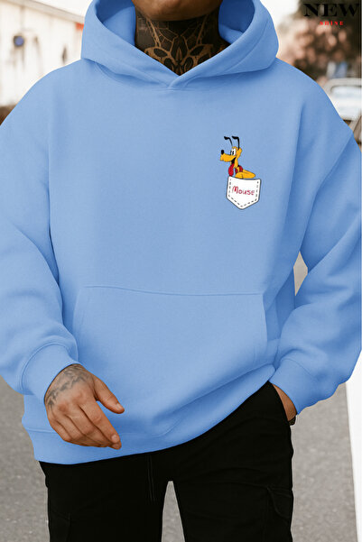 New Shine سترة رياضية مطبوعة عليها كلب في الجيب