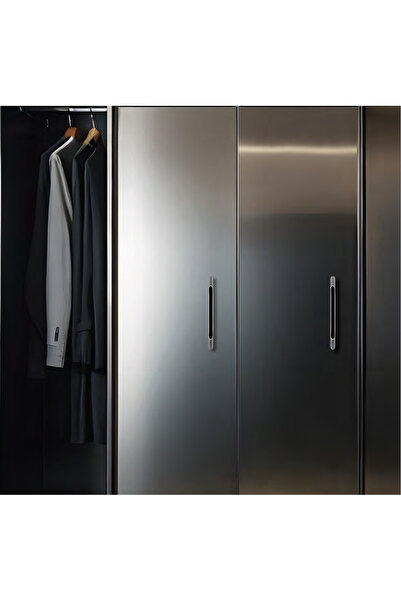 Özen Metal مقبض أثاث معدني من نوع أوزين ستات بلون أنثراسيت بطول 160 مم.