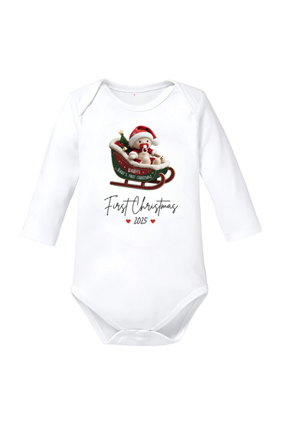 OEM Body alb bumbac bebelusi Primul Craciun 2025 marimea 62