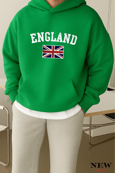 New Shine سويت شيرت مطبوع عليه إنجلترا