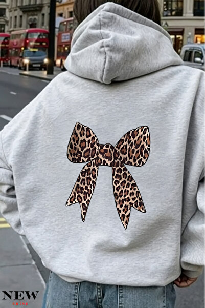 New Shine سويت شيرت مطبوع بشريط الفهد