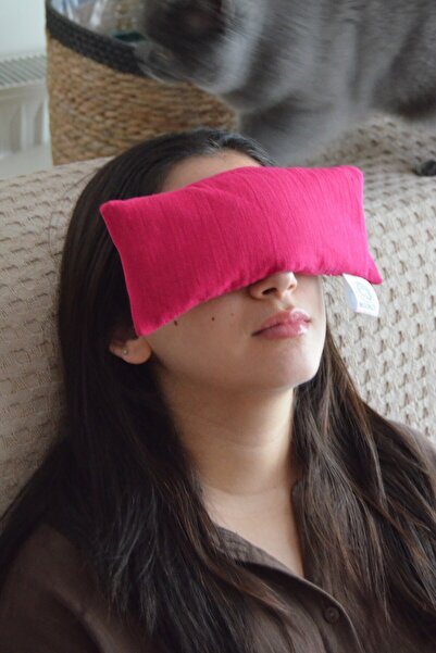 moonzy - minimalist & cozy وسادة استرخاء للعينين محشوة بقشرة القمح الأسود الط...