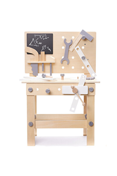 Stef's Cat Banc de Lucru Copii din Lemn cu Unelte Incluse, Masa 45x26x67 Cm, ...