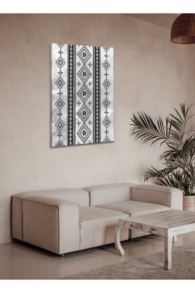 LOWHA لوحة فنية جدارية من القماش مشدودة على إطار خشبي بنمط مستوحى من الثقافة ...