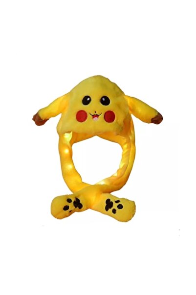 OEM Children's Hat, Pikachu Model, with LEDs and Movable Ears, Yellow