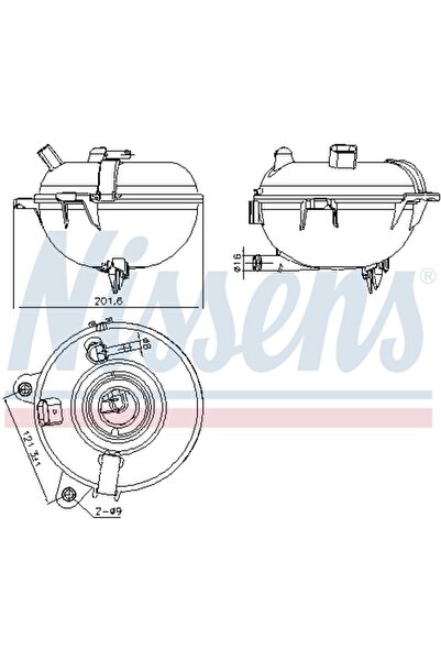 Nissens Vas de expansiune, Audi A3, 8V7, 8VE,
