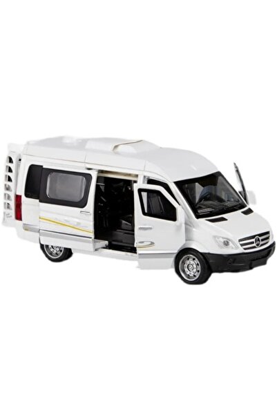 Apawwa Mașină mecanică din metal, Mercedes Benz Sprinter, scară 1:32, albă, 1...