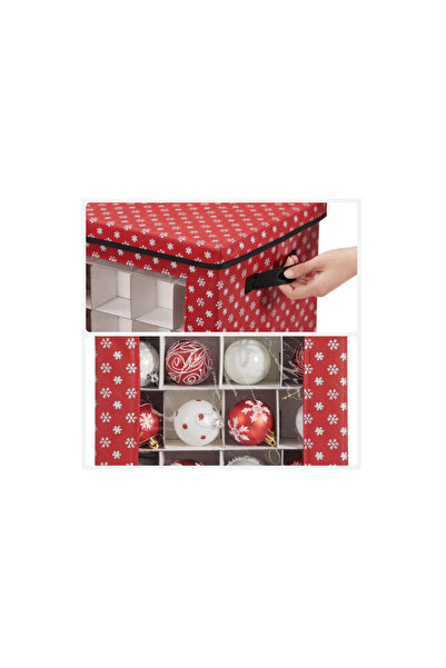 SONGMICS Storage Boxes, Set of 3, Folding Boxes, 64 Small Compartments Per Box