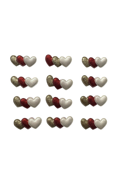 kalben accessories 3-Piece Leather Heart Accessory 12 Pieces