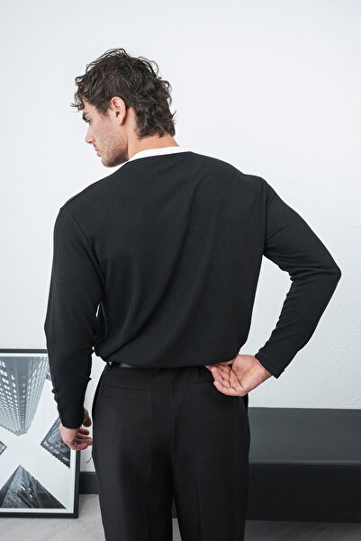 İLKCET MODA Crew Neck 90 Embroidered Oversize Sweatshirt