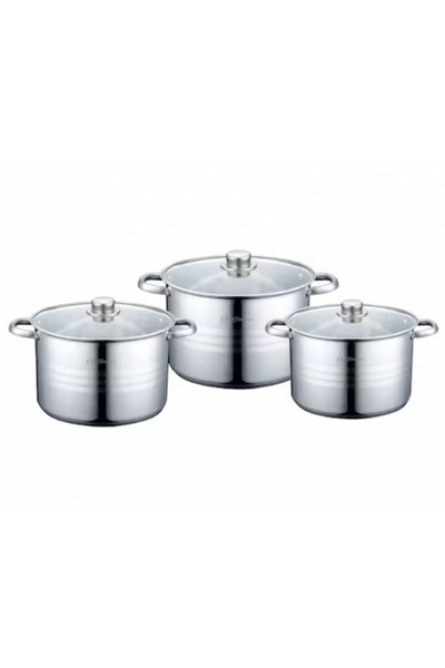 cheffinger Σετ 3 oale Inox cu capace CF-SP04
