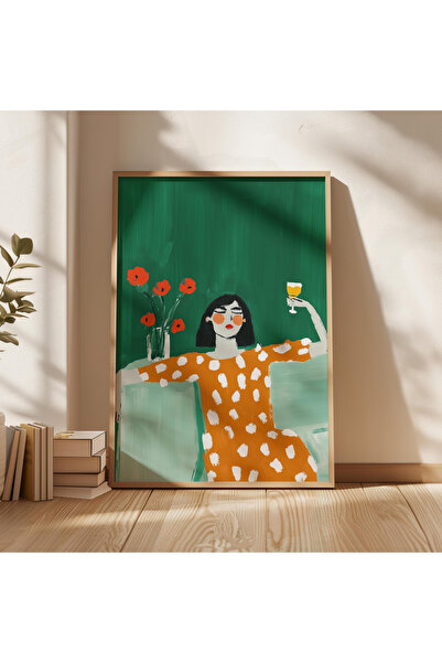 Tuba Decor Tablo dintr-o singură bucată cu rame din lemn pentru sufragerie, sufragerie, bucătărie