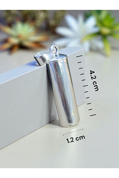 Moda Gümüş 925 Ayar Gümüş Silindir Gümüş Cevşen Muska, Gümüş Muskalık