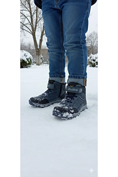 DB Чоловічі дитячі черевики з хутром, блискавкою та липучкою, нековзною підошвою