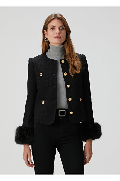 Self Portrait Siyah Tweed Ceket