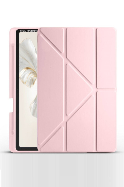 TEKNETSTORE Honor Pad 9 12.1 inch Tablet Uyumlu Kılıf Katlanır Kalemlikli Standlı Uyku Modlu Akıllı Kapak