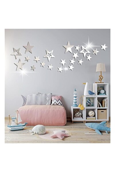 Generic Stars Acrylic Mirror Wall Stickers,4Sizes Stars Stickers with Adhesiv...